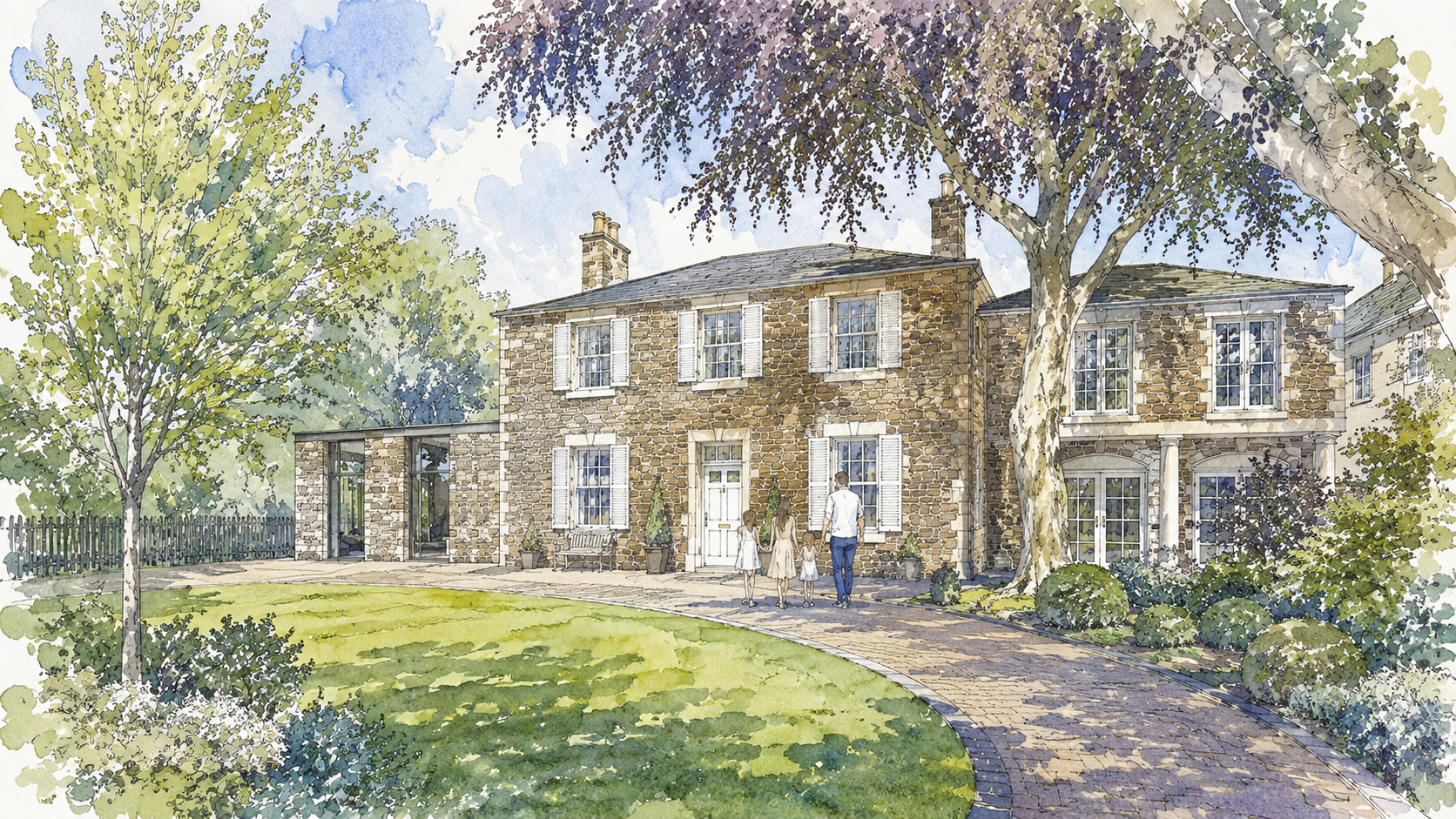North Gyle Farm Court architectural illustration